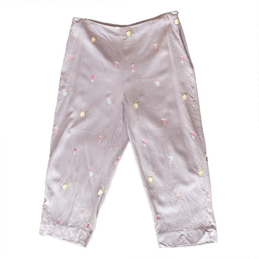 Vintage Bobby Chan silk resort pants size 12